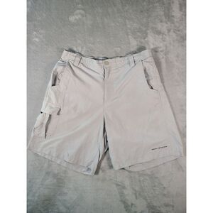 Columbia PFG Shorts Mens Medium Grey Omni Shade 8" Inseam